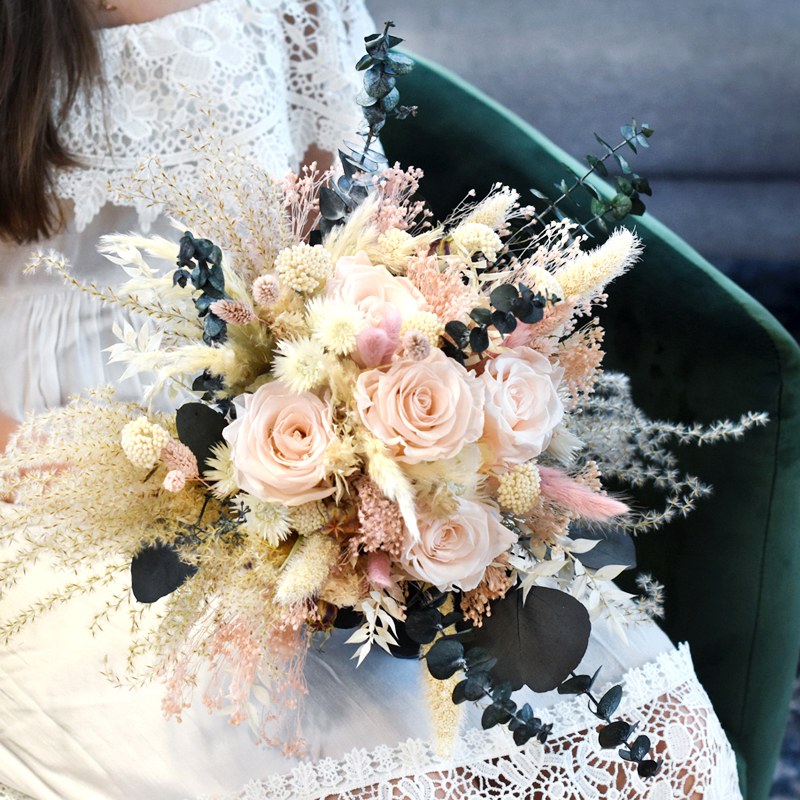 Trockenblumen Brautstrauß | Trockenblumenstrauß Hochzeit