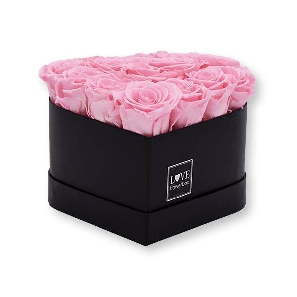 Flowerbox Herz | Medium | Rosen Bridal Pink (Hellrosa)