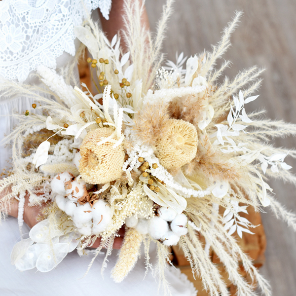 Trockenblumen Brautstrauß | Trockenblumenstrauß Hochzeit