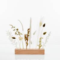 Trockenblumen | Blütenleiste | Goldene Eleganz | weiss-gold Trockenblumen | Blütenleiste | Goldene Eleganz | weiss-gold