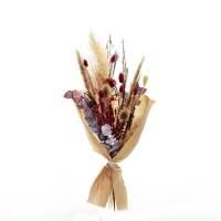 Trockenblumenstrauß Stiller Moment M | Trockenblumen natur-rot-bordeaux