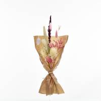 Trockenblumenstrauß Sinnesrausch L | Trockenblumen weiss-natur-rosa-beere-grün | Pampasgras, Eukalyptus, Rittersporn