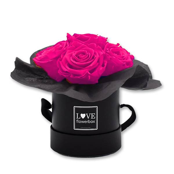 Flowerbox Bouquet | Small | Rosen Hot Pink (Pink)