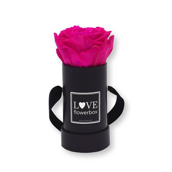 Flowerbox_rosenbox_blumenbox_rund_Mini_schwarz_Infinity_Rosen_hotpink_pink.jpg