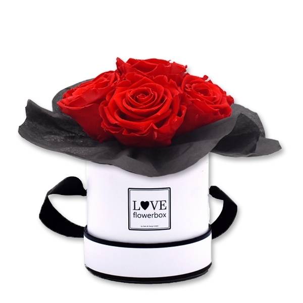 Flowerbox Bouquet | Small | Rosen Vibrant Red (Rot)