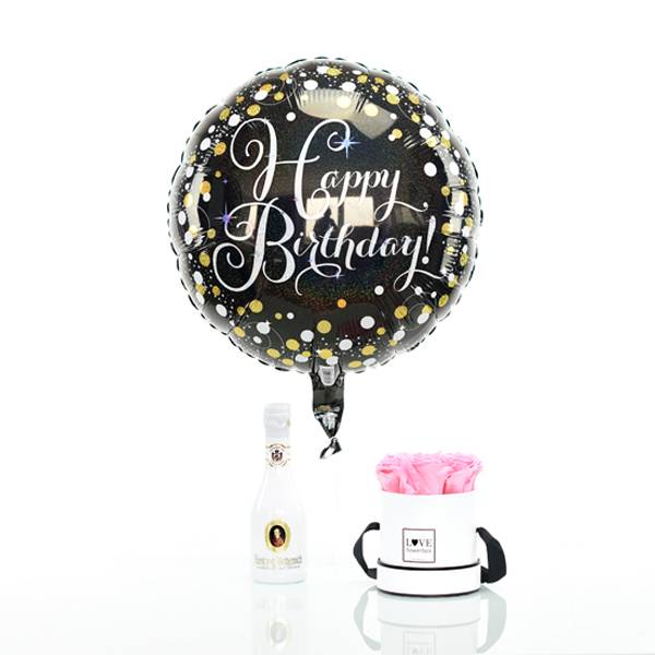 Flowerbox Set Modern | Small | Rosen Bridal Pink | Heliumballon | Piccolo