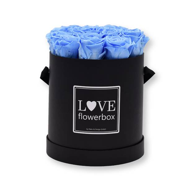 Flowerbox Modern | Large | Rosen Baby Blue (Hellblau)