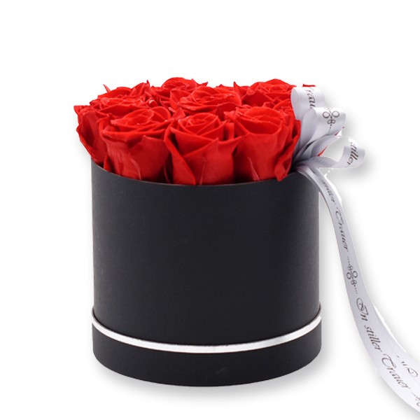 Rosenbox Trauer Infinity Rosen rot | Medium | Beerdigung Trauerfeier | Geschenk Beerdigung