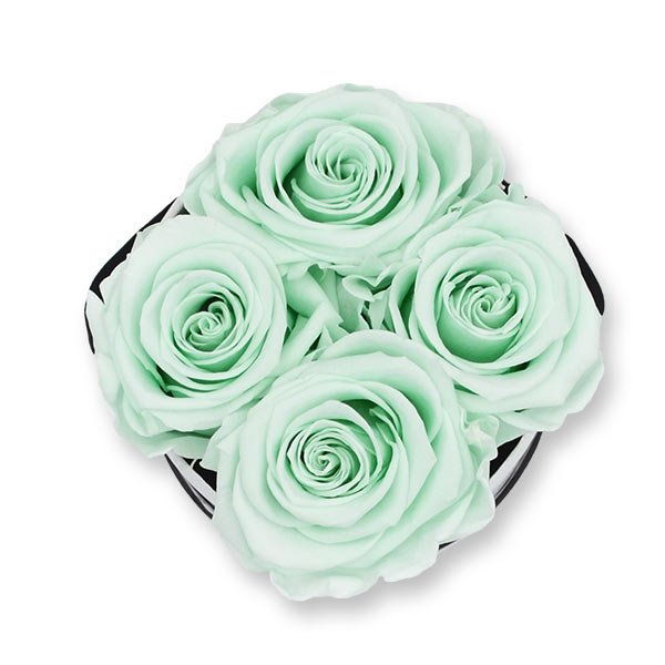 Rosenbox Infinity Rosen mint grün | Flowerbox | Blumenbox | S Modern b gold