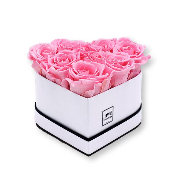 Flowerbox Herz | Small | Rosen Baby Pink