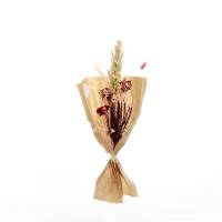 Trockenblumenstrauß Goldstaub S | Trockenblumen natur-burgund-gold