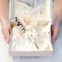 Trockenblumen Anstecker | Pastellliebe | creme-rosa-gruen-natur