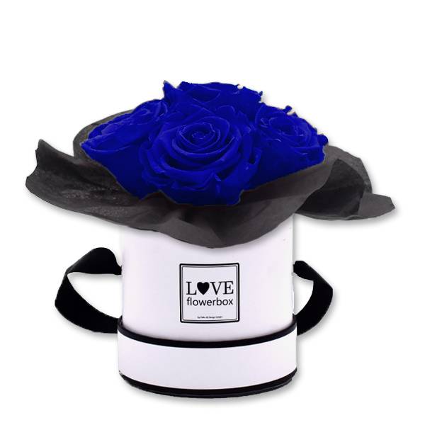 Flowerbox Bouquet | Small | Rosen Dark Blue (Dunkelblau)