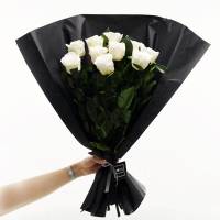 Strauß mit langstieligen haltbaren Rosen | Anzahl frei wählbar | Rosen Pure White (Weiss)