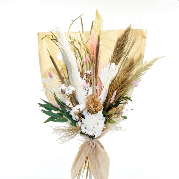 Trockenblumenstrauß Naturrausch XL | weiss-natur-rosa-gruen