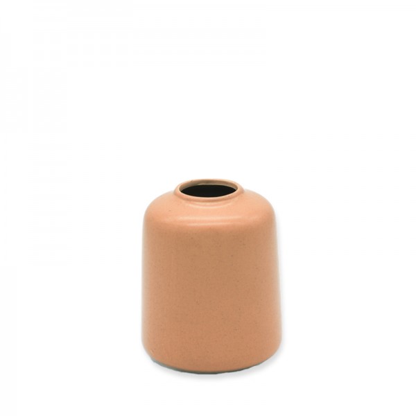 Vase Keramik | hellbraun I 14 cm