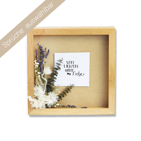 Bilderrahmen Spruch Holz Natur Bilderrahmen Shop Trockenblumen Love Flowerbox