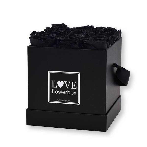 Flowerbox Modern | Medium | Rosen Black (Schwarz)