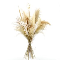 Trockenblumenstrauß Feldfarben XL rund | weiss-natur-braun Trockenblumenstrauß Feldfarben XL rund | weiss-natur-braun