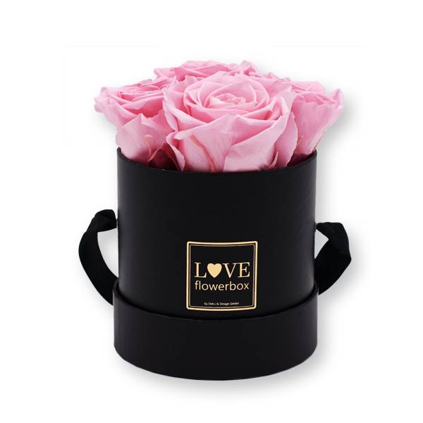 Rosenbox Infinity Rosen roas | Flowerbox | Blumenbox | Small Modern black gold