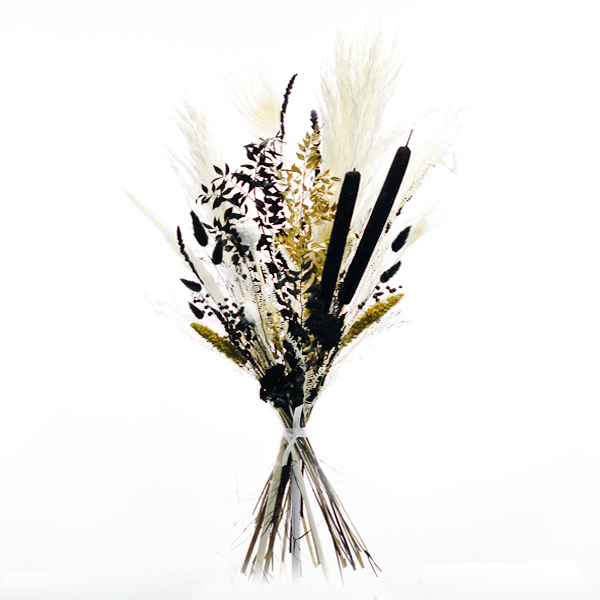 Trockenblumenstrauß Schwarze Eleganz L