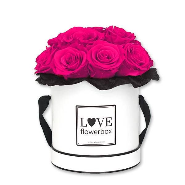 Flowerbox Bouquet | Medium | Rosen Hot Pink (Pink)