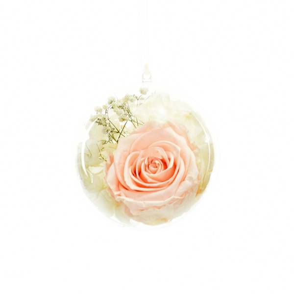 Flowerball mit Rose pastellrosa und Hortensie