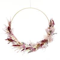 Trockenblumenkranz | Hoop | Naturschönheit | gold 50 cm | Trockenblumen weiss-rosa--flieder beere | Eukalyptus Trockenblumenkranz | Hoop | Naturschönheit | gold 50 cm | Trockenblumen weiss-rosa--flieder beere | Eukalyptus