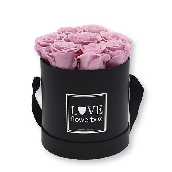 Flowerbox_rosenbox_blumenbox_rund_Medium_schwarz_Infinity_Rosen_mauve_malve_altrosa.jpg