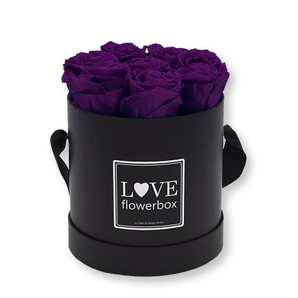 Flowerbox_rosenbox_blumenbox_rund_Medium_schwarz_Infinity_Rosen_lilac_lila.jpg