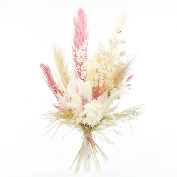 Trockenblumenstrauß Zartliebe XL | Trockenblumen weiss-ivory-natur-rosa