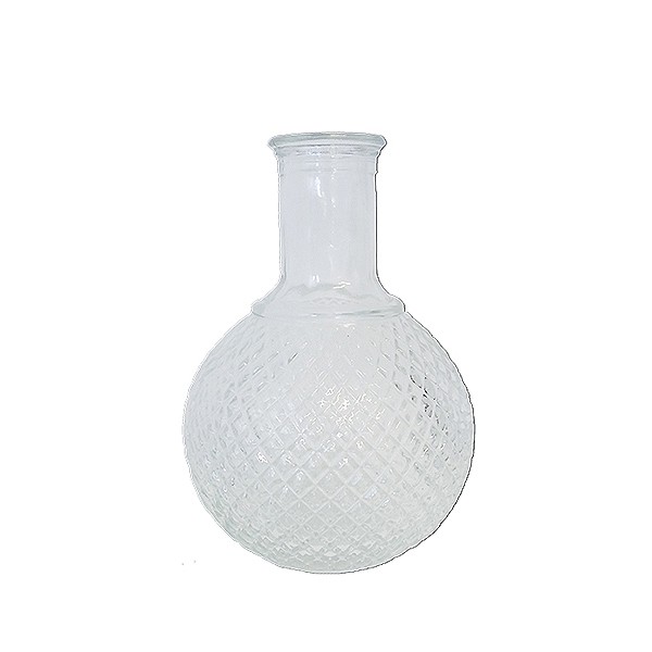 Vase Kristall.bauchig | Glas klar | 18 cm