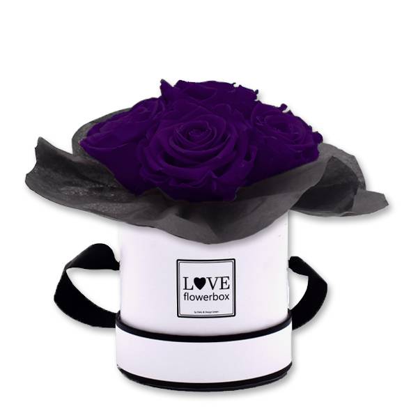 Flowerbox Bouquet | Small | Rosen Lilac (Dunkellila)