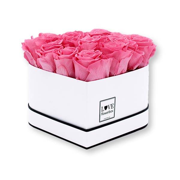 Flowerbox Herz | Medium | Rosen Baby Pink (Rosa)