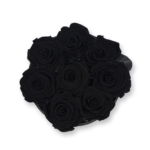 Rosenbox Infinity Rosen schwarz | Flowerbox | Blumenbox | M Modern black