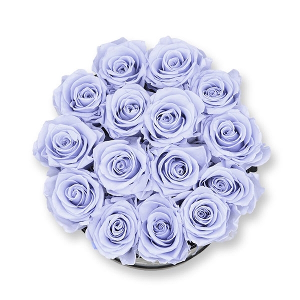Rosenbox Infinity Rosen lavendel | Flowerbox | Blumenbox | L Modern black