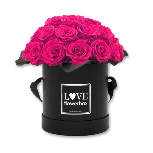 Flowerbox Bouquet | Large | Rosen Hot Pink (Pink)