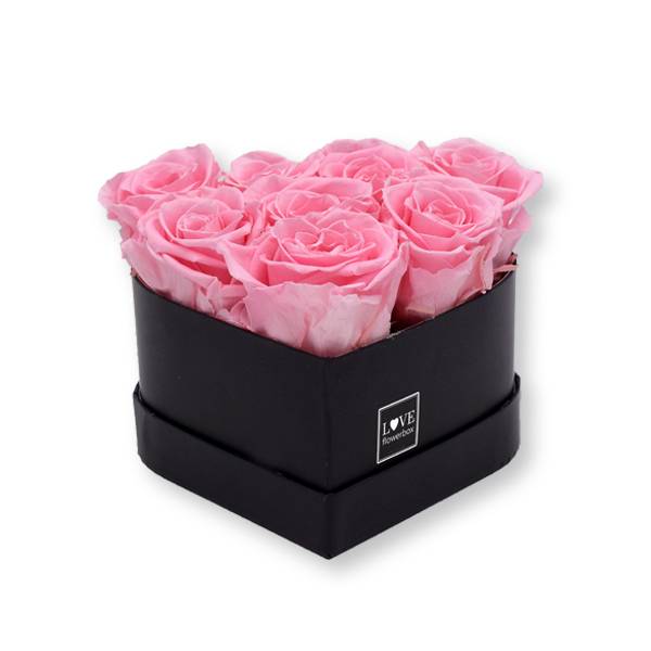 Flowerbox Herz | Small | Rosen Baby Pink