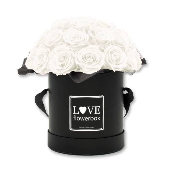 Flowerbox Bouquet | Large | Rosen Pure White (Weiss)