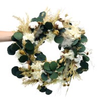 Trockenblumen Kranz | Natur Pur | Türkranz | Wandkranz | Tischkranz | 40cm | weiss-natur-grün-braun Trockenblumen Kranz | Natur Pur | Türkranz | Wandkranz | Tischkranz | 40cm | weiss-natur-grün-braun