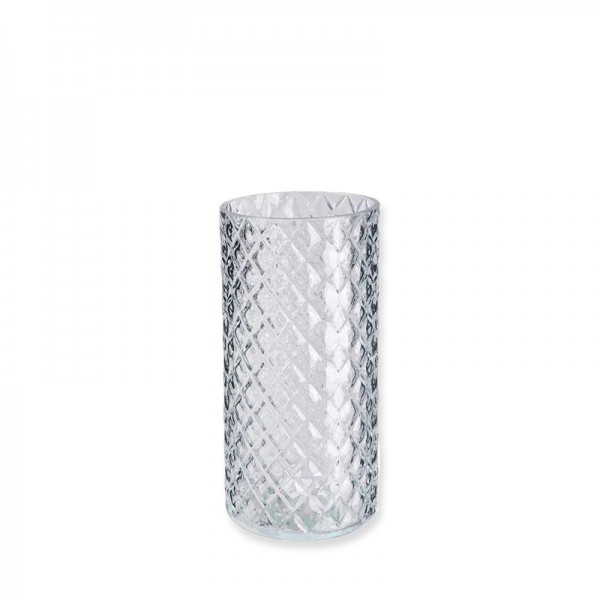 Vase Kristall Optik | Glas klar | 23 cm