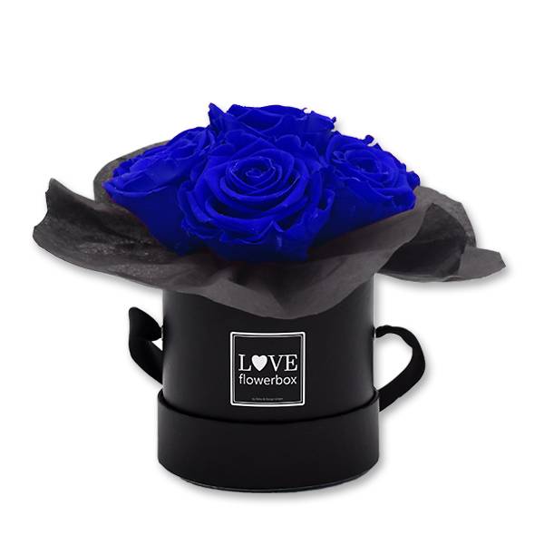 Flowerbox Bouquet | Small | Rosen Dark Blue (Dunkelblau)
