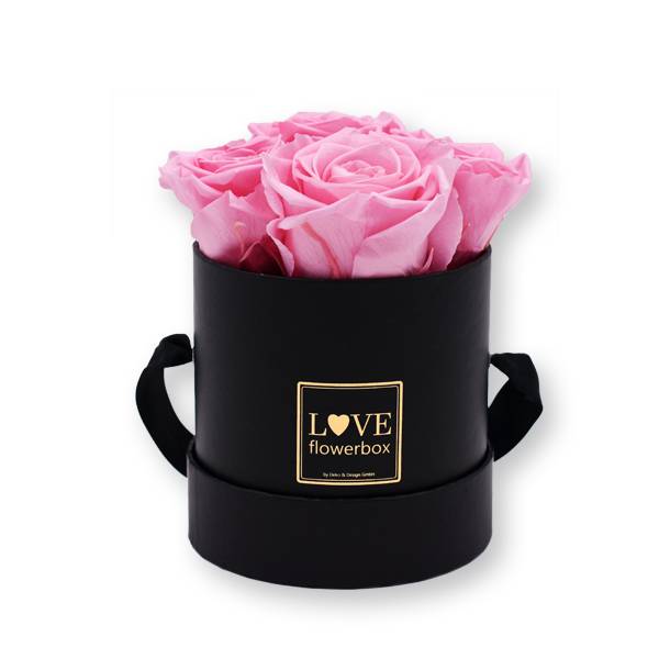 Flowerbox Modern gold | Small | Rosen Baby Pink (Rosa)