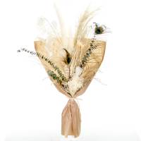 Trockenblumenstrauß Pfauenauge L | Pampasgras, Pfauenauge, Eukalyptus | Trockenblumen weiss-natur-grün