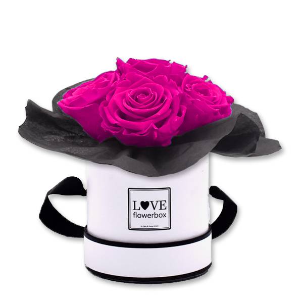 Flowerbox Bouquet | Small | Rosen Hot Pink (Pink)