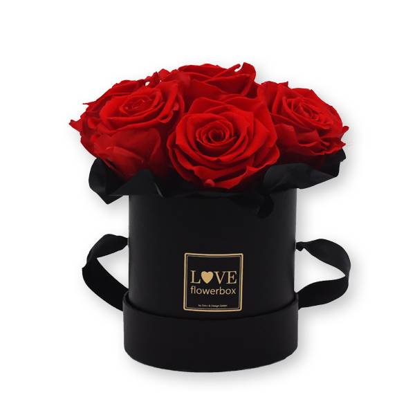 Rosenbox Infinity Rosen rot | Flowerbox | Blumenbox | S Bouquet b gold