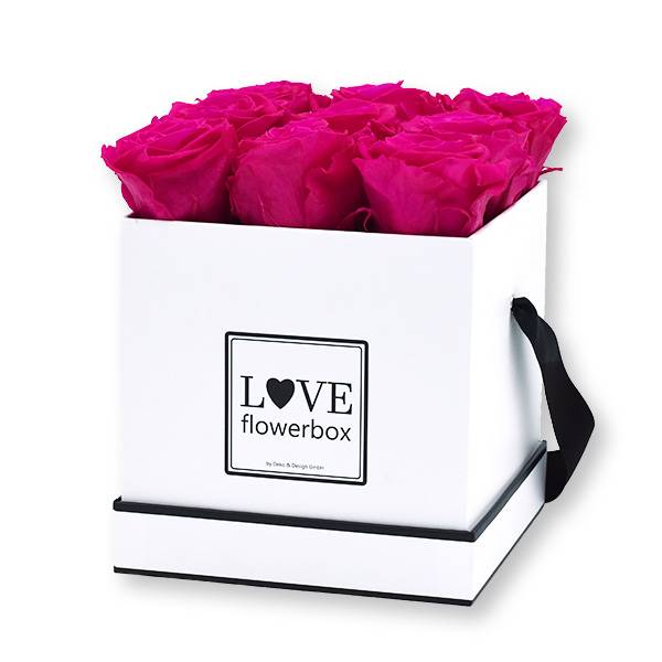 Flowerbox Modern | Medium | Rosen Hot Pink (Pink)