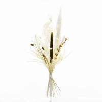 Trockenblumenstrauß Goldene Eleganz M | weiss-gold Trockenblumenstrauß Goldene Eleganz M | weiss-gold