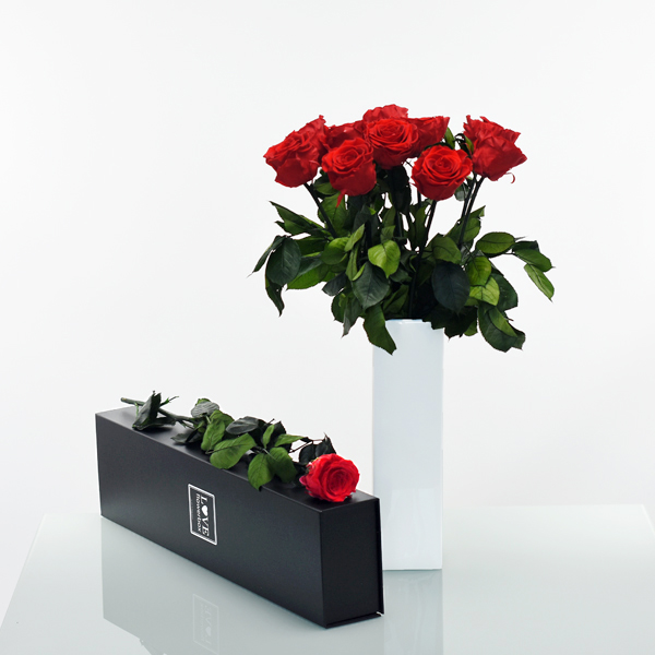 Flowerbox mit duftenden Infinity Rosen als Geschenk ❤️ Exklusive Rosenbox 