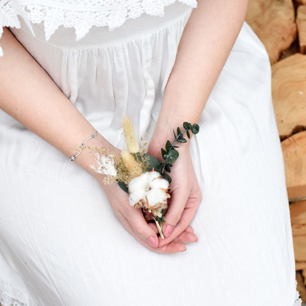 Hochzeits-Corsage & Ansteckblume Set Mit Orangen Rosen – Für Braut, Bräutigam, Brautjungfern